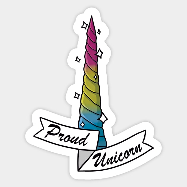 Proud Unicorn - Pansexual Sticker by Katminusesshop